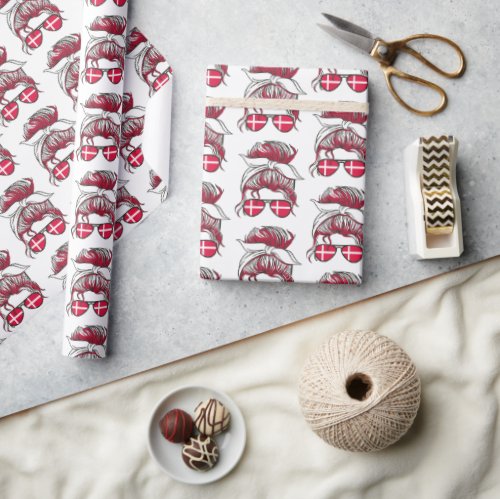 Danish girl design wrapping paper