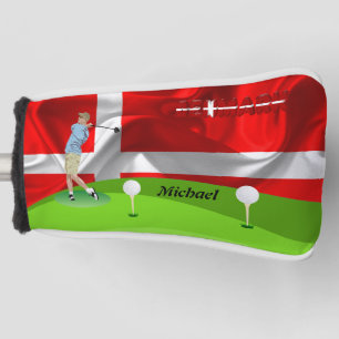 Danish golfer golf head cover
