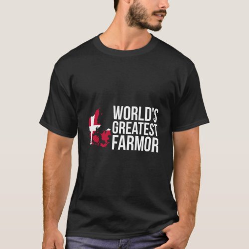 Danish Grandmother Hoodie Farmor Denmark Flag T_Shirt