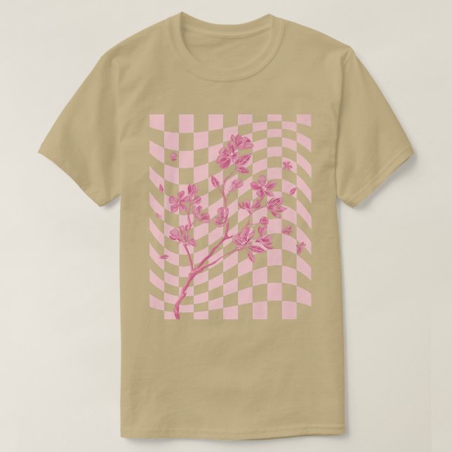 Danish Pastel Aesthetic Cherry Blossom Japanese Sa T-Shirt (Design Front)