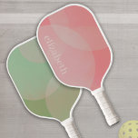 Danish Pastels Circles and Swirls with Serif Name Pickleball Paddle<br><div class="desc">Neutral pink and coral colors with a simple modern serif font for your monogram or other text. The circles a gradients are a modern abstract design with transparencies over the text. The back includes a different color for contrast. --- If your art still needs to be adjusted, click on the...</div>