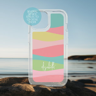 Danish Pastels Line Art Curves - Huge Signature Speck iPhone 14 Case