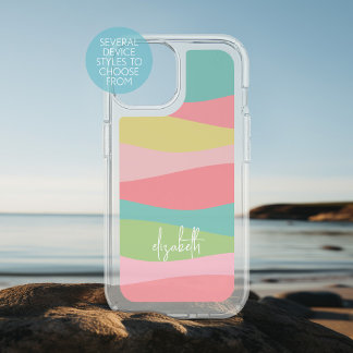 Danish Pastels Line Art Curves - Huge Signature Speck iPhone 14 Case