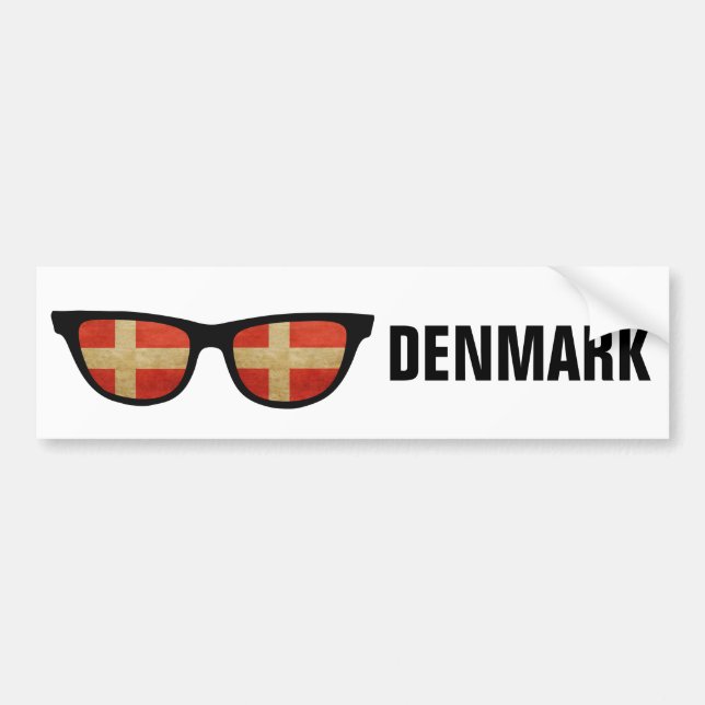 Danish Shades custom text & color bumpersticker Bumper Sticker (Front)