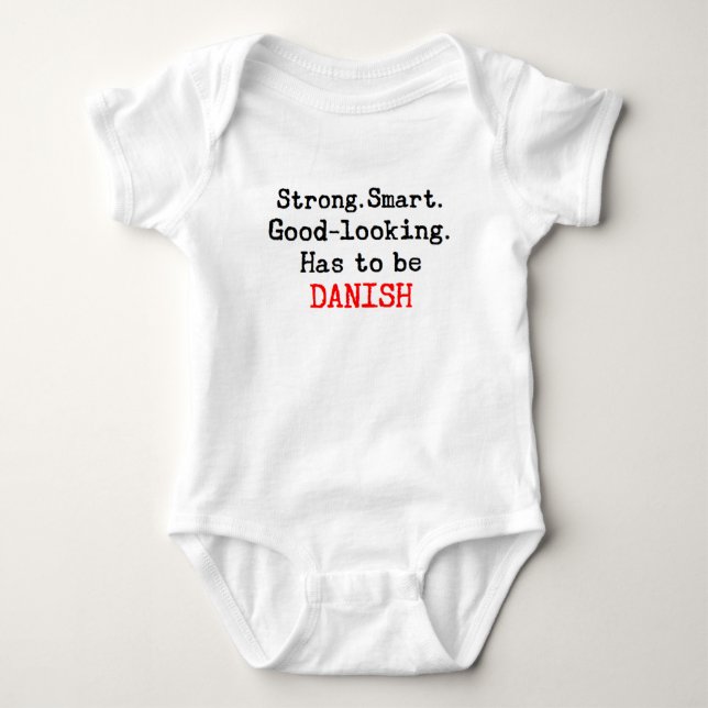 danish strong baby bodysuit (Front)