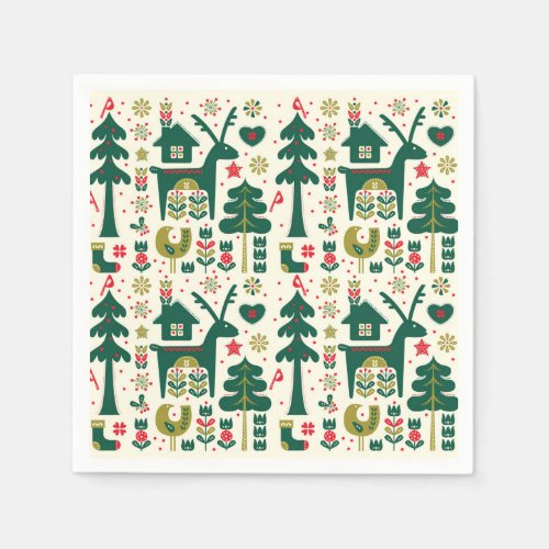 Danish Style Christmas Paper Napkins