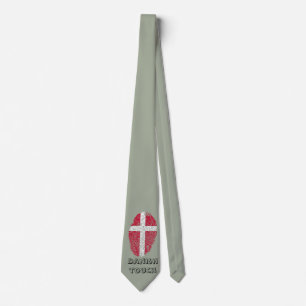Danish touch fingerprint flag neck tie