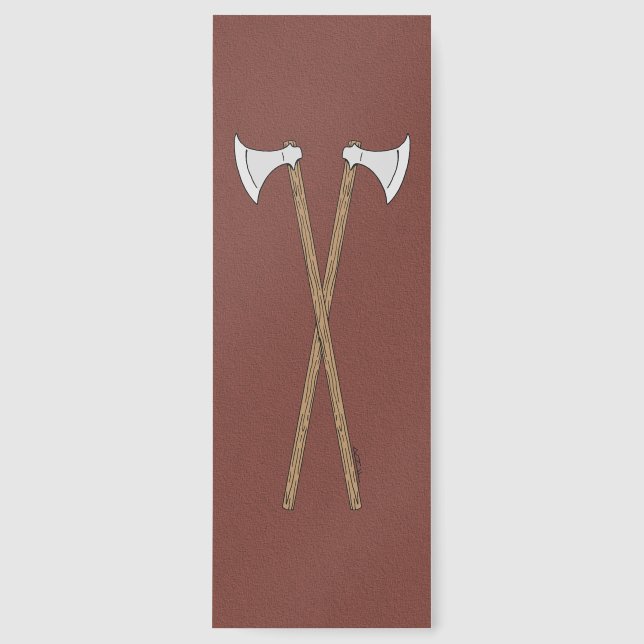 Danish/Viking Axes Crossed Bookmarks (Front)