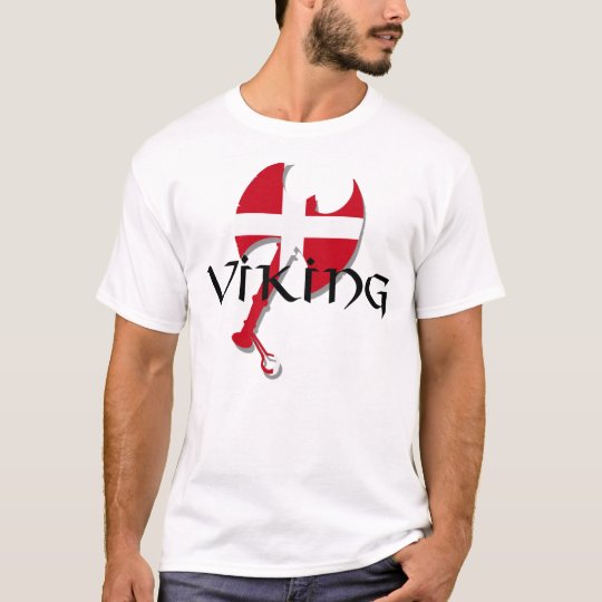 Danish Viking Denmark flag Axe T-Shirt | Zazzle.com