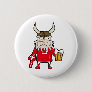 Danish Viking Fan Pinback Button