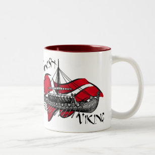 Danish Viking Ship cultural gifts of Denmark Two-Tone Coffee Mug