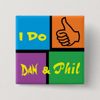 Danisonfire & AmazingPhil Duo Fan Badge Pinback Button