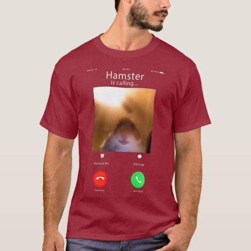 dank meme hamster staring front camera hamster T_Shirt