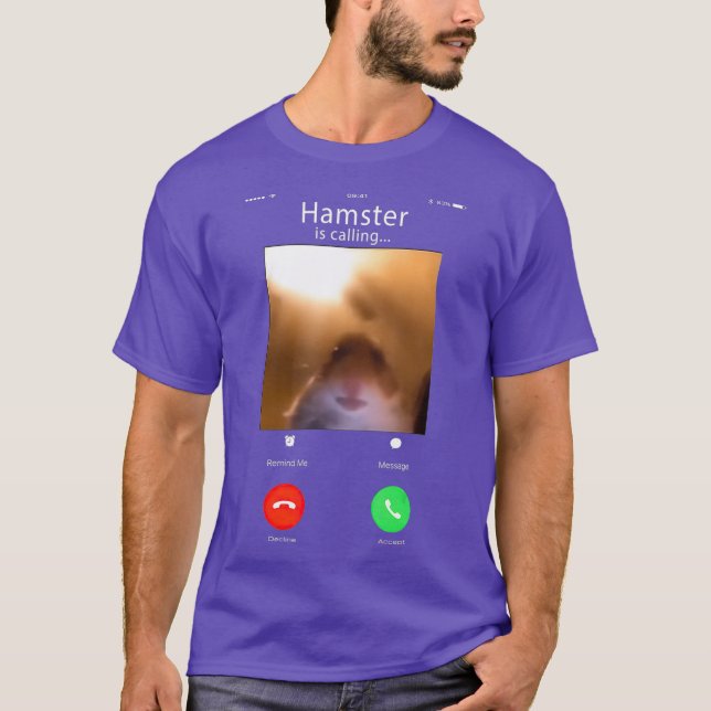 dank meme hamster staring front camera hamster T-Shirt (Front)