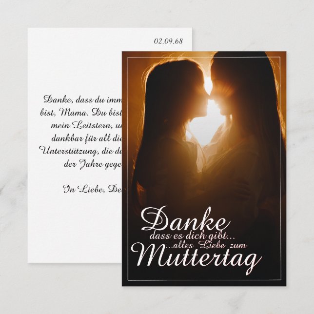 Danke, dass es dich gibt - Muttertag (Front/Back)