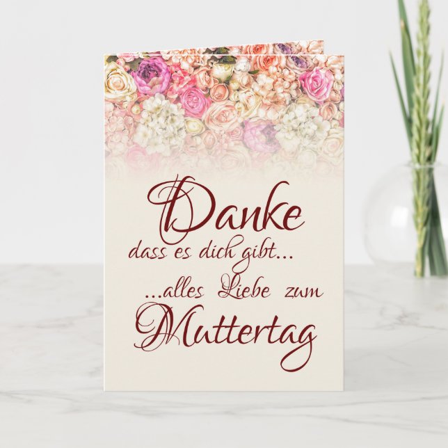 Danke, dass es dich gibt - Muttertag Card (Front)