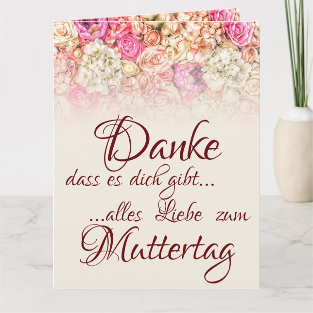 Danke, dass es dich gibt - Muttertag Card (Front)