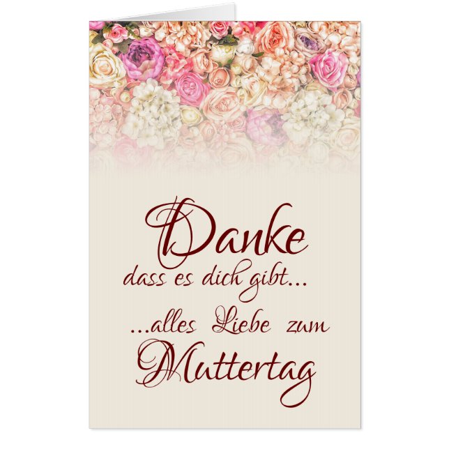 Danke, dass es dich gibt - Muttertag Card (Front)