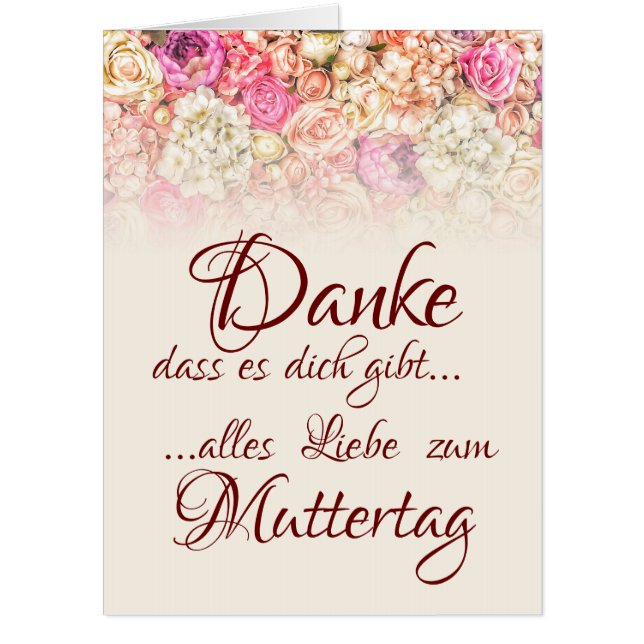 Danke, dass es dich gibt - Muttertag Card (Front)
