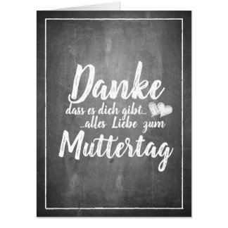 Danke, dass es Dich gibt - Muttertag - Kreidetafel Card
