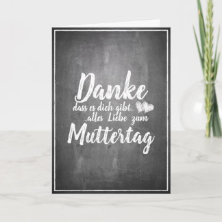 Danke, dass es Dich gibt - Muttertag - Kreidetafel Card