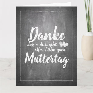 Danke, dass es Dich gibt - Muttertag - Kreidetafel Card