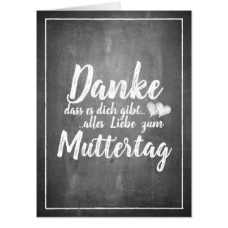 Danke, dass es Dich gibt - Muttertag - Kreidetafel Card