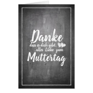 Danke, dass es Dich gibt - Muttertag - Kreidetafel Card