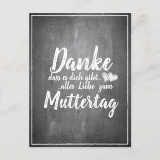 Danke, dass es Dich gibt - Muttertag - Kreidetafel Holiday Postcard