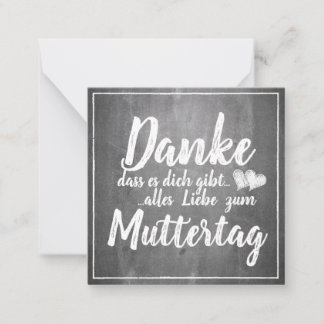 Danke, dass es Dich gibt - Muttertag - Kreidetafel Note Card