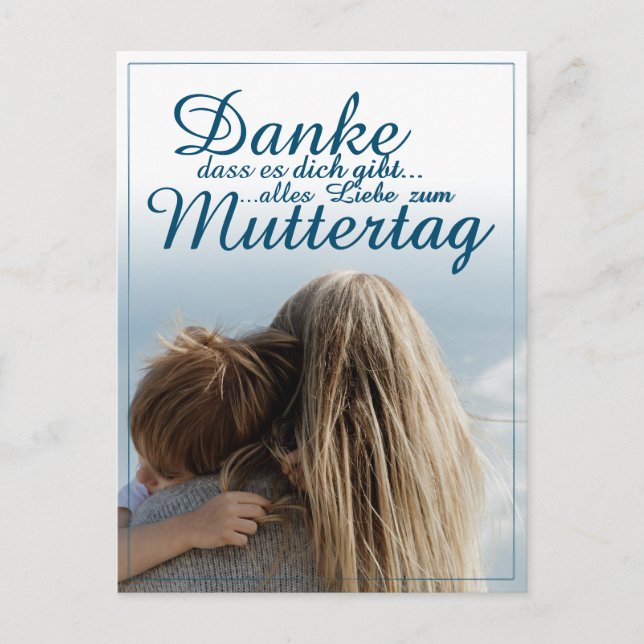 Danke, dass es dich gibt, Muttertag, Mutter & Kind Holiday Postcard (Front)