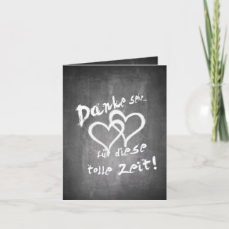 Danke für diese tolle Zeit auf einer Kreidetafel Card