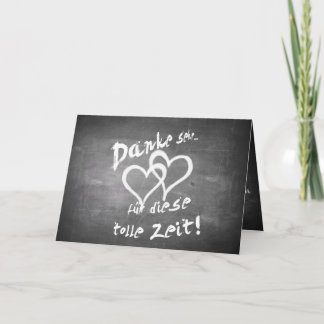 Danke für diese tolle Zeit auf einer Kreidetafel Card