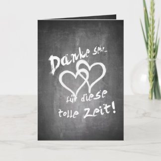 Danke für diese tolle Zeit auf einer Kreidetafel Card
