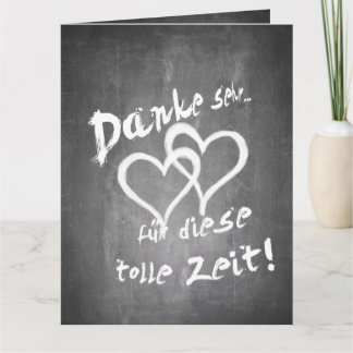 Danke für diese tolle Zeit auf einer Kreidetafel Card