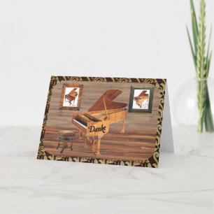 Danke mit Klavier Thank You Card