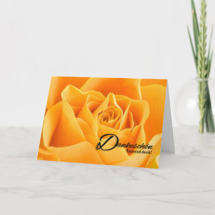 Danke Yellow Rose Blank German Thank You Card