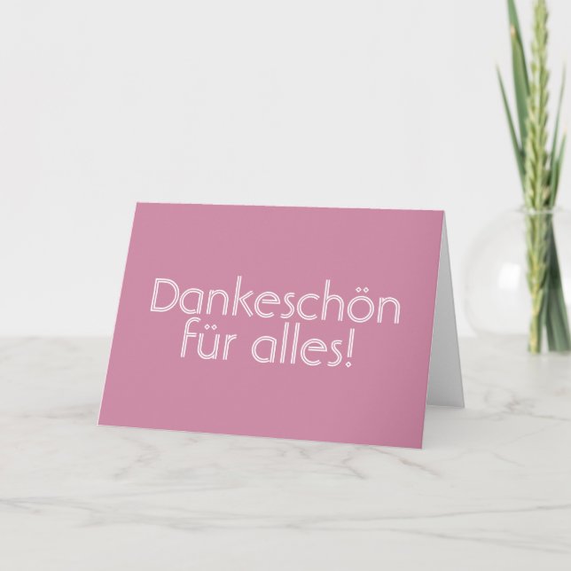 Dankeschön (Thank you) Card (German) (Front)