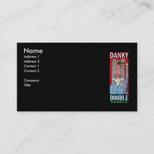 DANKY DOODLE INDICA BUSINESS CARD (Front)