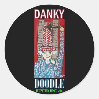 DANKY DOODLE INDICA CLASSIC ROUND STICKER
