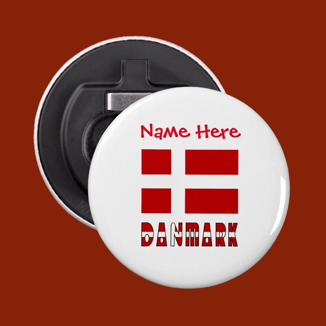 Danmark Dannebrog Red Personalization  Bottle Opener (Creator Uploaded)