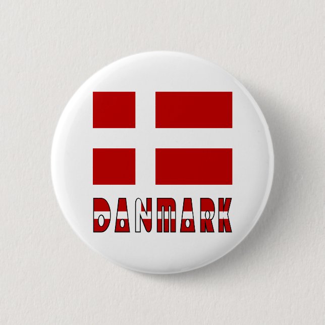 Danmark Flag & Word CC Button (Front)