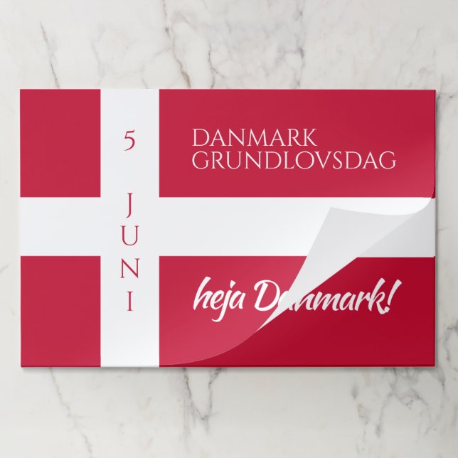 Danmark Grundlovsdag Danish National Day Flag Paper Pad (Folded)