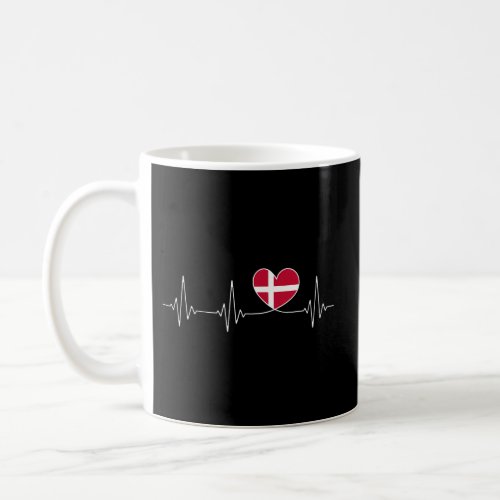 Danmark Love And Danish Flag With Heart For Denmar Coffee Mug