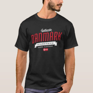 Danmark Scandinavia Vintage Danish Flag Dansk Retr T-Shirt