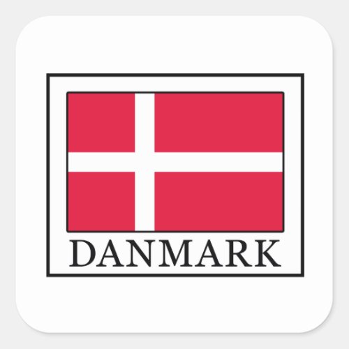 Danmark Square Sticker