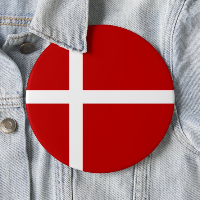 Dannebrog Danish Flag Button (In Situ)