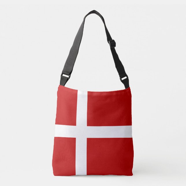 Dannebrog Danish Flag Crossbody Bag (Front)