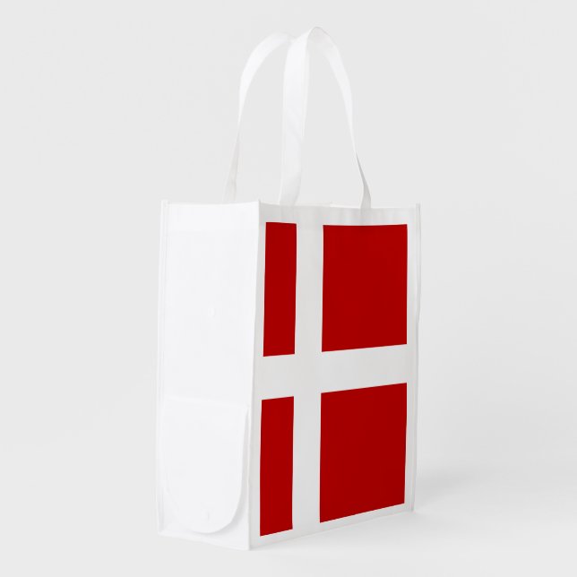 Dannebrog Danish Flag Grocery Bag (Front Side)
