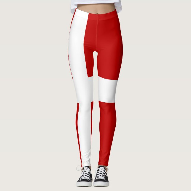 Dannebrog Danish Flag Leggings (Front)
